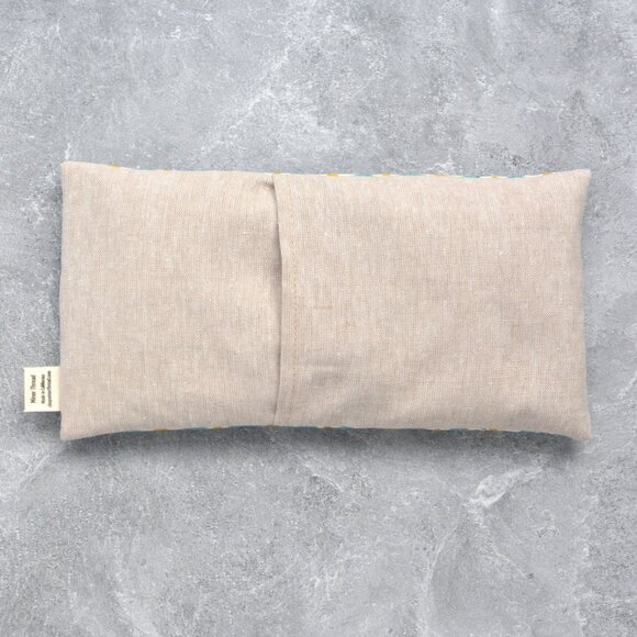 Floral Endpaper in Soft Teal Weighted Eye Pillow - Picture 2 of 4